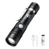 Ultra Bright LED Flashlight With T6 LED lamp beads Waterproof Torch Zoomable 4 lighting modes Multi-function USB charging - Package A