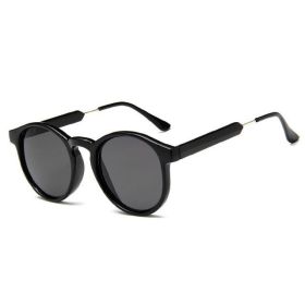 2022 Retro Round Sunglasses Women Men Brand Design Transparent Female Sun Glasses Men Oculos De Sol Feminino Lunette Soleil - black - As Picture