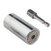 2PCS/SET Universal Torque Wrench Head Set Socket Sleeve 7-19mm Power Drill Ratchet Bushing Spanner Key Magic Multi Hand Tools - 1 SET