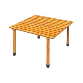 Folding Outdoor Camping Table W/Carrying Bag - Natural - Camping Table