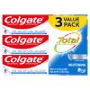 Colgate Total Whitening Toothpaste Gel;  Mint;  3 Pack;  5.1 oz Tubes - Colgate