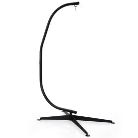 Solid Steel C Hammock Frame Stand - Black