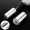2PCS/SET Universal Torque Wrench Head Set Socket Sleeve 7-19mm Power Drill Ratchet Bushing Spanner Key Magic Multi Hand Tools - 1 SET