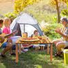 Folding Outdoor Camping Table W/Carrying Bag - Natural - Camping Table