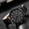 1pc Men's Nylon Business Watch Fashion Casual Round Hands Quartz Watch 3pc Bracelet - Black