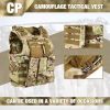 Camo Military Tactical Vest Plate Carrier Holster Molle Assault Combat Gear - as picture