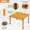 Folding Outdoor Camping Table W/Carrying Bag - Natural - Camping Table