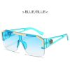 New Luxury Oversized Men Sunglasses Brand Designer Sun Glasses For Women Fashion Gradient Square Shades - Balck Green Yellow - AS Picture