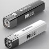 Mini Portable Super Bright Small Household Long-Range Outdoor Lighting Led Strong Light Flashlight - White without charging treasure