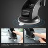 Car Phone Holder Long Rod Telescopic Car Dashboard Suction Cup Type - 2pcs Black