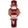 Ladies Fashion Casual Quartz Watch Women's Business Leather Hand Watch - Black