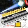 Mini Portable Super Bright Small Household Long-Range Outdoor Lighting Led Strong Light Flashlight - White without charging treasure