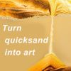 3D Moving Sand Art Table Lamp LED Craft Quicksand USB Cable Control Natural Landscape Flowing Sand Night Light Home Decor Gifts - Gold Sand EU - China