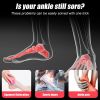 1Pair Sport Ankle Stabilizer Brace Compression Ankle Support Tendon Pain Relief Strap Foot Sprain Injury Wraps Run Basketball - 540112 L - L