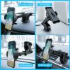 Car Phone Holder Long Rod Telescopic Car Dashboard Suction Cup Type - 2pcs Black