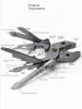 25 in 1 Multitool High Quality Folding Wire Cutter Plier with Screwdrivers;  Multifunctional wrench;  Steel Multi-tools; Multi-purpose pliers - Stainl
