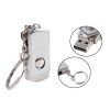 Rotatable Metal USB 2.0 Flash Drives 64GB Free Key Chain Pen Drive Silver Memory Stick Waterproof Storage Devices For Laptop - 64GB - Silver