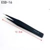 10pcs/set Anti-static ESD Stainless Steel Tweezers Maintenance Tools Industrial Precision Curved Straight Tweezers Repair Tools - 10pcs with bag