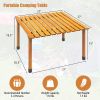 Folding Outdoor Camping Table W/Carrying Bag - Natural - Camping Table