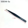 10pcs/set Anti-static ESD Stainless Steel Tweezers Maintenance Tools Industrial Precision Curved Straight Tweezers Repair Tools - 10pcs with bag