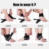 1Pair Sport Ankle Stabilizer Brace Compression Ankle Support Tendon Pain Relief Strap Foot Sprain Injury Wraps Run Basketball - 540112 L - L