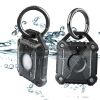 Waterproof Airtag Keychain Holder Case; Screw Full Cover Compatible For Apple Air Tag Tracker Key Ring Anti-Scratch Anti-Lost Cover - Red