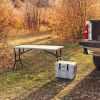 5-Foot Fold-in-Half Table, Gray - Gray