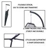 Hanging Egg Swing Chair with Stand Hammock Chair with Soft Cushion and Pillow for Backyard, Garden, Patio XH - Beige