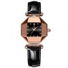 Ladies Fashion Casual Quartz Watch Women's Business Leather Hand Watch - Red