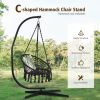 Solid Steel C Hammock Frame Stand - Black