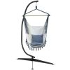 Solid Steel C Hammock Frame Stand - Black